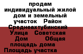 продам индивидуальный жилой дом и земельный участок › Район ­ Среднеахтубинский › Улица ­ Советская › Дом ­ 14 › Общая площадь дома ­ 59 › Площадь участка ­ 1 830 › Цена ­ 1 550 000 - Волгоградская обл., Среднеахтубинский р-н, Красный Сад п. Недвижимость » Дома, коттеджи, дачи продажа   . Волгоградская обл.